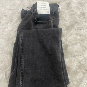 Abercrombie The 90s straight leg pant in black size 10R
